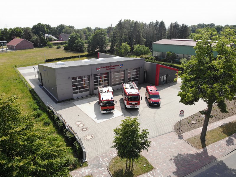 Feuerwehrhaus Neuenburg von oben 